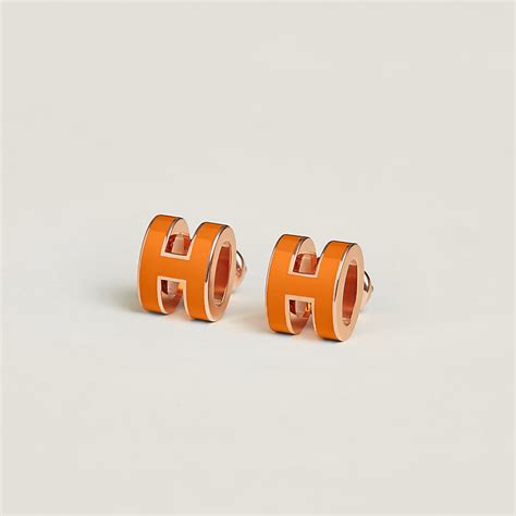 hermes pop h mini earrings.